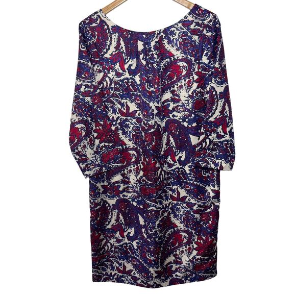 The Limited Dress Women L Tall Purple Paisley Mini Preppy Office Party Wedding - Picture 1 of 6